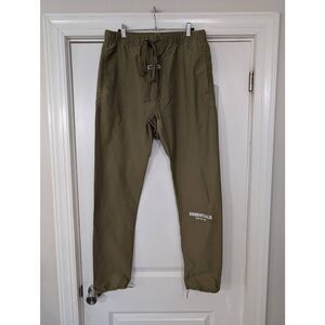 Fear of God Essentials Nylon Track Pants women's medium olive green